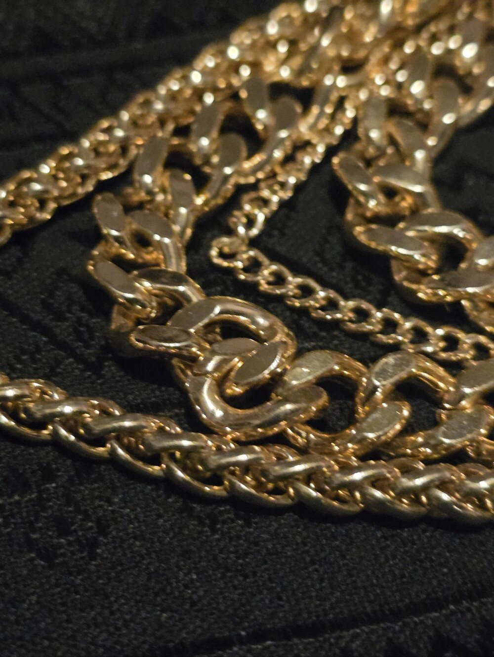 Gold-Tone Chain Necklace with Classic Links